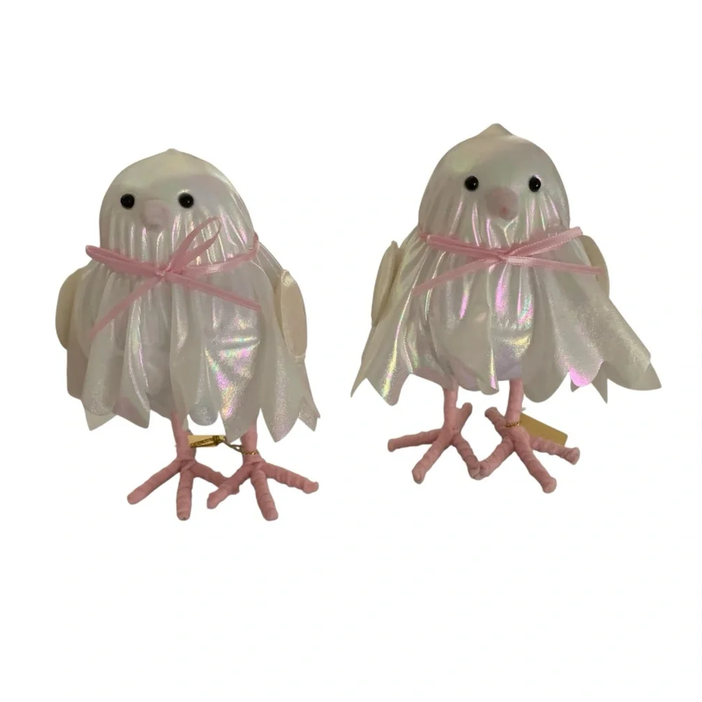 Target Iridescent Bird Decor with Pink Details
